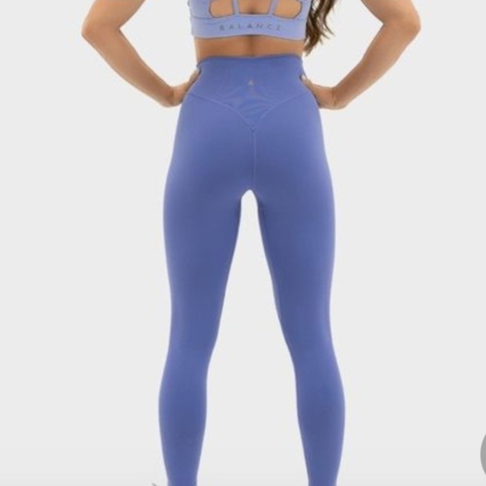 Blue High-Waisted Leggings